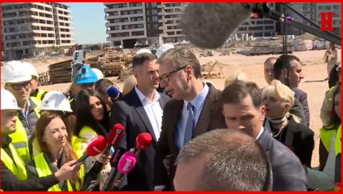 VUČIĆ NA EKSPO GRADILIŠTU: Predsednik obilazi radove (VIDEO)