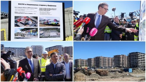 ВУЧИЋ НА ЕКСПО ГРАДИЛИШТУ: Ушли смо у фазу најбржег развоја Србије - ово је и историја и будућност истовремено (ВИДЕО)
