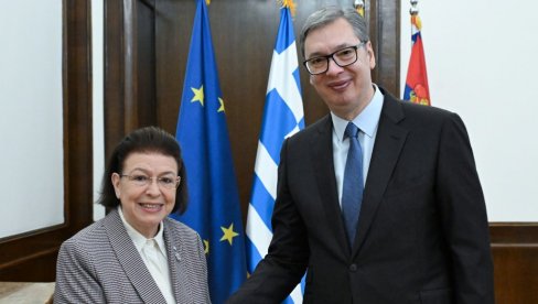 VUČIĆ SA MINISTARKOM KULTURE GRČKE: Razgovori za daljem unapređenju saradnje (FOTO)