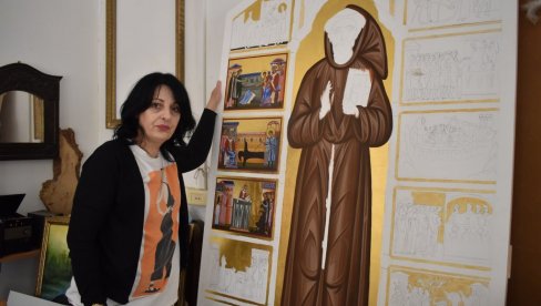 SVECI I NA VESLU, SATU, ILI PRESLICI: Sandra Stanković iz Kikinde do sada oslikala 3.500 ikona i uradila više ikonostasa (FOTO)