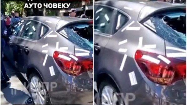САМО ИХ НАСИЉЕ ЗАНИМА: Блокадери развалили ауто човеку код Правног, прво га окупирали а онда унаказили
