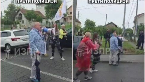 SRĐAN MILIVOJEVIĆ PRETIO POLICIJI! Povampireni DOSmanlija sa megafonom opet glumio budalu