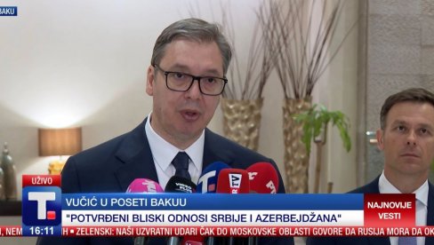 ПРЕДСЕДНИК ВУЧИЋ СЕ ОБРАТИО ИЗ БАКУА: Знао сам да ће Алијев прекинути сарадњу са Европским парламентом (ВИДЕО)