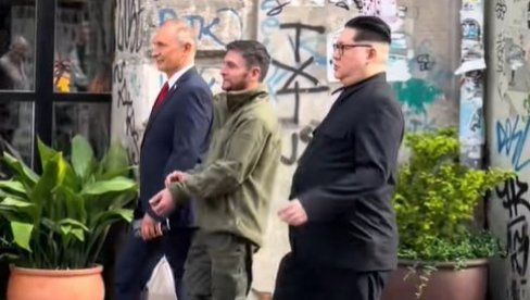 PUTIN, ZELENSKI I KIM PROŠETALI KRAKOVOM: Prolaznici ostali u šoku! (VIDEO)