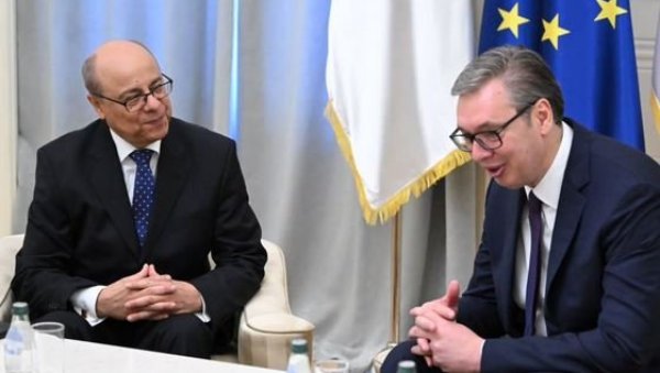 МЕЂУСОБНО ПОШТОВАЊЕ Председник Вучић примио у опроштајну посету амбасадора Алжира Фатаха Махраза