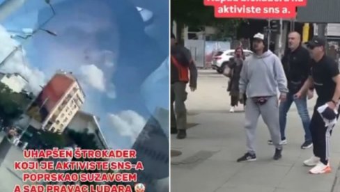 BLOKADERI NOŽEM I SUZAVCEM NAPALI SNS AKTIVISTE NA SLAVIJI: Četvoro ljudi završilo u Hitnoj pomoći! (VIDEO)