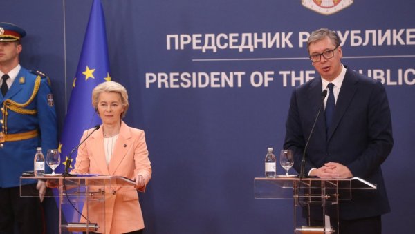 У ЦРНУ ГОРУ ИДЕМ НА ПОЗИВ УРСУЛЕ ФОН ДЕР ЛАЈЕН ДА РАЗГОВАРАМ СА ЊИМА Вучић: Имали су за 50 одсто вишу плату,  данас немају вишу плату