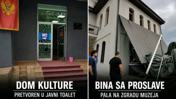 ДОМ КУЛТУРЕ ПРЕТВОРЕН У ТОАЛЕТ, БИНА ОШТЕТИЛА МУЗЕЈ: Скандали током обележавања Дана независности у Бијелом Пољу (ФОТО)