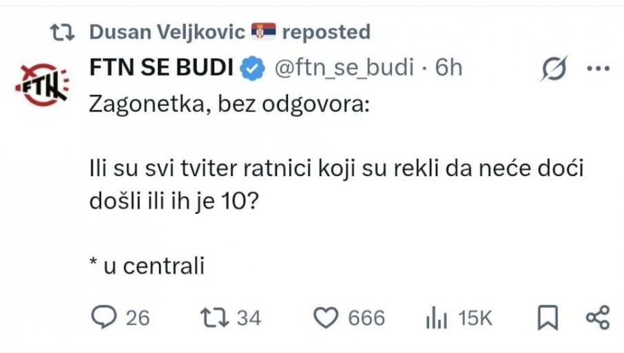 БЛОКАДЕРИ БЕСНИ: На Славији шака јада, губе подршку и твитераша (ФОТО)