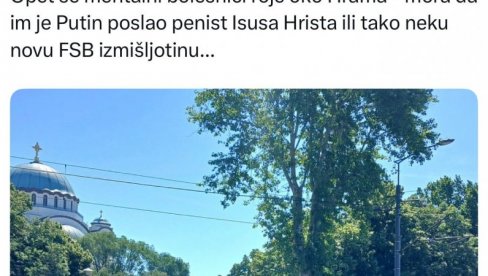 НАЈСТРАШНИЈА УВРЕДА ПРАВОСЛАВЉА И ЦРКВЕ: Блокадер Митровић ударио на вернике - Код Храма Светог Саве окупљају се око...
