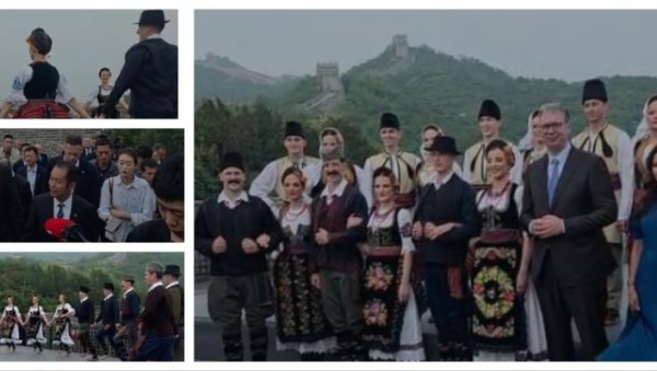 СРПСКО КОЛО, ЧЕЛИЧНО ПРИЈАТЕЉСТВО, ИСТОРИЈСКИ ТРЕНУЦИ: Величанствени снимци Вучићеве посете Кинеском зиду (ВИДЕО)