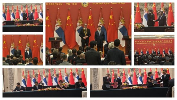 НА ПОНОС СРБИЈИ! ИСТОРИЈСКА ПОСЕТА ВУЧИЋА КИНИ: Српском председнику, председник Кине уручио највећи орден те државе (ВИДЕО)