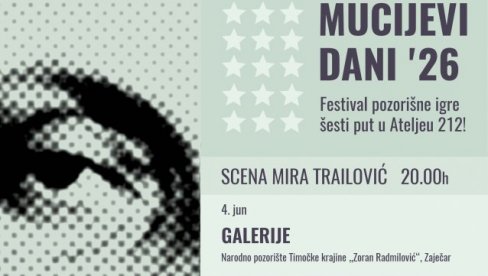 MUCIJEVI DANI – Festival pozorišne igre šesti put u Ateljeu 212!