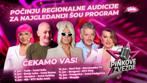 REGION TRAŽI NOVU ZVEZDU: Počinju audicije za „Pinkove zvezde“, žiri spreman da otkrije nova velika imena!