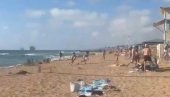 РАКЕТА ПАЛА У МОРЕ БЛИЗУ КУПАЧА: Велика паника на плажи у Израелу (ВИДЕО)