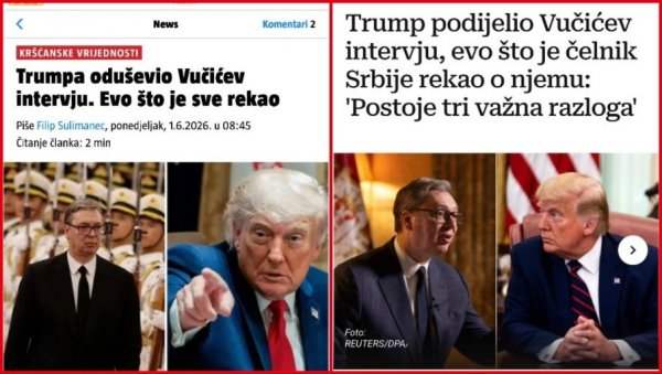 ТРАМП И ВУЧИЋ ВЕСТ БРОЈ ЈЕДАН У ХРВАТСКОЈ! Комшилук у очају, медији брује због поступка америчког председника (ФОТО)