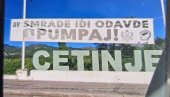 SRAMOTI NEMA KRAJA: Osvanuo transparent i u Cetinju, jezive poruke na račun predsednika Vučića (FOTO)