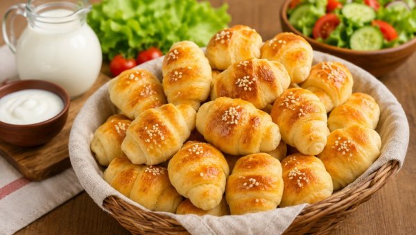 МЕКАНЕ КИФЛИЦЕ СА СИРОМ: Готове за трен!