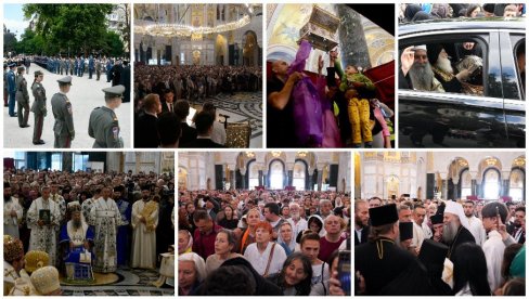 АВИОН СА СВЕТИЊОМ ОДЛЕТЕО ЗА СВЕТУ ГОРУ: Часни појас напустио Србију након историјских дана на Врачару (ФОТО/ВИДЕО)
