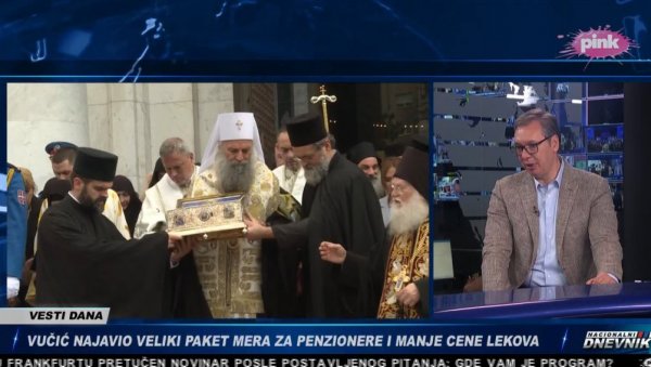 СВЕТИЊУ НЕ МОЖЕТЕ ДА ПЛАТИТЕ Вучић о срамним лажима: Појас Богородице је био ту захваљујући игуману Ватопеда и патријарху Порфирију