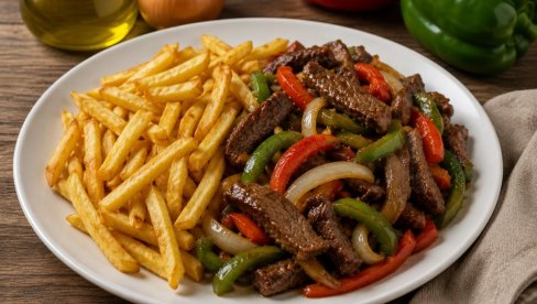 STEK SA PAPRIKOM I HRSKAVIM POMFRITOM: Brz i ukusan porodični ručak