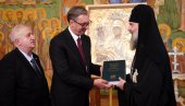 BOGORODIČINA IKONA SA HILANDARA DOMINARALA PROSTORIJOM Vučić o sastanku sa patrijarhom Šiom: Rekao je da brine i da razume poziciju Srbije