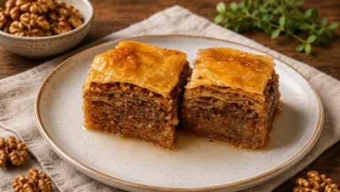 SOČNA BAKLAVA SA ORASIMA:  Tradicionalna poslastica koja uvek uspeva