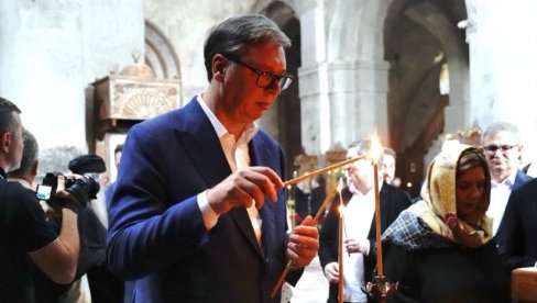 VUČIĆ OBIŠAO MANASTIR SVETOG ĐORĐA I KOMPLEKS U ALAVERDIJU: Impresioniran sam veličanstvenim arhitektonskim remek-delom