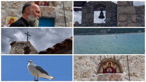 U ZAGRLJAJU MORA I BOŽJEG MIRA: Otac Jovan već 16 godina živi na ostrvu Mala Gospa (FOTO/VIDEO)