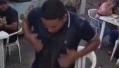 НЕЗВАНИ ГОСТ СЕ ПРИДРУЖИО РУЧКУ: Велики пацов упао право у тањир (ВИДЕО)