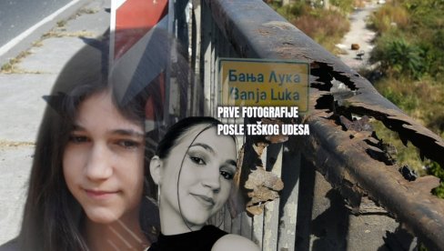 ХОРОР ПРИЗОР - АУТО СЛЕТЕО СА МОСТА: Прве фотке удеса Даре из Јасеновца - пробила ограду, није била сама у колима (ФОТО)
