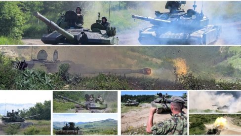 SRPSKA ZVER M-84 GRMELA PASULJANSKIM LIVADAMA: Brutalna vežba Vojske Srbije posmatrače ostavila bez daha (FOTO)