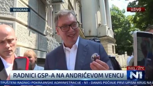 АПЛАУЗИ УЖИВО У ПРОГРАМУ Н1 ПРЕДСЕДНИКУ: Радници ГСП-а знају да се Вучић бори за све њих! (ВИДЕО)