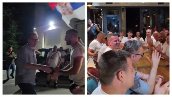 ВУЧИЋ СА ГРАЂАНИМА КОЈИ ПЕШАЧЕ КА БЕОГРАДУ: Жуљеви прођу, али овакво заједништво и добро расположење остају