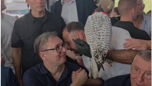 У ОПЛАНИЋИМА И ЖЕНКА АРКТИЧКОГ СОКОЛА: Клуб Краљевих Соколара изненадио председника Вучића (ВИДЕО)