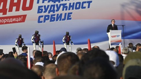 (UŽIVO) VUČIĆ SE OBRATIO NA SKUPU SRBIJA JEDNA PORODICA: Više od 200.000 ljudi bilo u Beogradu; Roboti igrali kolo (FOTO/VIDEO)