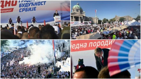 ZAVRŠEN PROGRAM SKUPA SRBIJA JEDNA PORODICA: Predsednik se obratio građanima; Prestonicu posetilo preko 200.000 ljudi (FOTO/VIDEO)