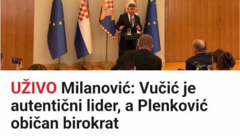 MILANOVIĆ PRIZNAO: Vučić je autentični lider, a Plenković običan birokrata (FOTO)