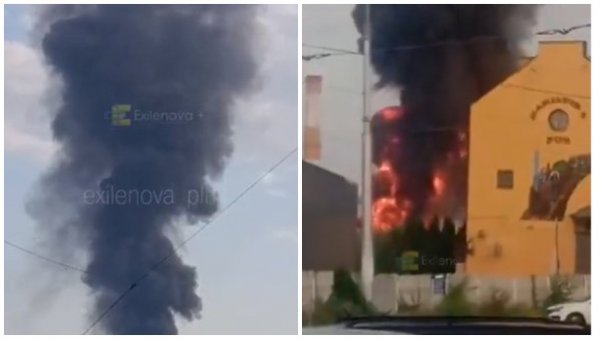 ЖЕСТОК УДАР УКРАЈИНЕ НА РУСИЈУ: Гађана кључна фабрика у Белгороду, густи црни дим се надвио над градом (ВИДЕО)