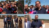 ISTORIJSKI PROJEKAT KOJI SPAŠAVA SEVER SRBIJE: Vučić obišao radove na izgradnji deonice Bački Breg - Srpska Crnja (FOTO)
