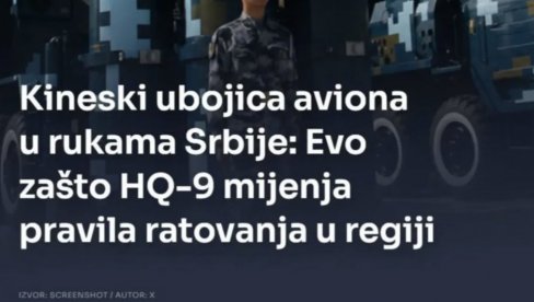 PANIKA U HRVATSKOJ: Kineski ubica aviona u rukama Srbije - modernizacija naše vojske već duže vreme okupira pažnju komšija