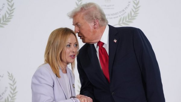 ОВО МОРАТЕ ВИДЕТИ: Ево како је изгледао први сусрет Трампа са Ђорђом Мелони после свађе (ВИДЕО)