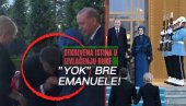 YOK ЈЕДНЕ ТУРКИЊЕ: Откривено зашто је Ердоганова жена повукла руку пред најездом Макроновог пољупца (ВИДЕО)