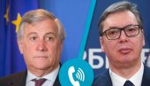 VUČIĆ RAZGOVARAO SA TAJANIJEM: Jačanje partnerstva Srbije i Italije, aktuelna evropska i regionalna pitanja glavne teme