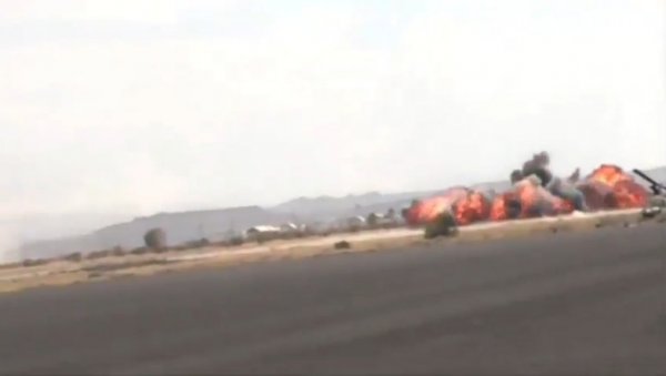 ПОЛЕТЕЛЕ ХИПЕРСОНИЧНЕ РАКЕТЕ, ПОГОЂЕН АЕРОДРОМ И ВОЈНЕ БАЗЕ? Објављени снимци удара на Саудијску Арабију (ФОТО/ВИДЕО)