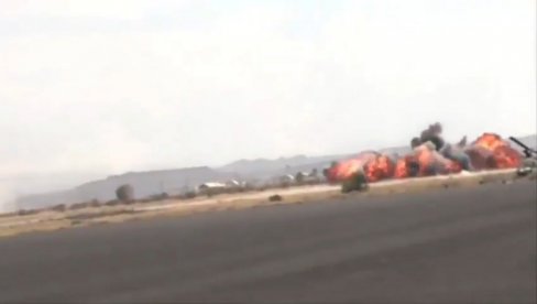 ПОЛЕТЕЛЕ ХИПЕРСОНИЧНЕ РАКЕТЕ, ПОГОЂЕН АЕРОДРОМ И ВОЈНЕ БАЗЕ? Објављени снимци удара на Саудијску Арабију (ФОТО/ВИДЕО)