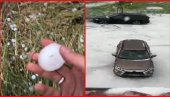 OLUJNI VETAR, GRMLJAVINA I GRAD VELIČINE TENISKE LOPTICE: Snažno nevreme se sručilo na ovaj deo Evrope, prizori zastrašujući (VIDEO)