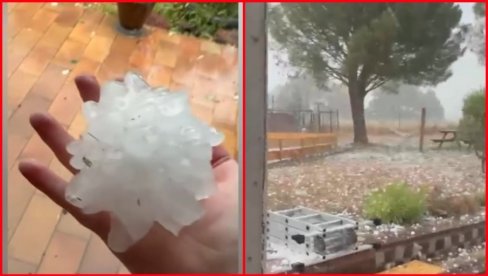 NASILAN FENOMEN SE SRUČIO NA FRANCUSKU: Padao led veličine loptice, pričinjena velika materijalna šteta (VIDEO)