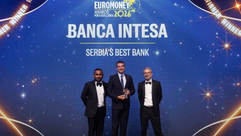 EUROMONEY  ДОДЕЛИО НАГРАДЕ ЗА ИЗВРСНОСТ 2026: Банка Intesa и ове године најбоља банка у Србији