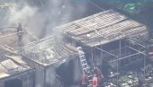 CRNI DIM PREKRIO NEBO: Požar u vojnoj bazi, vatrogasci jedva savladali buktinju (VIDEO)